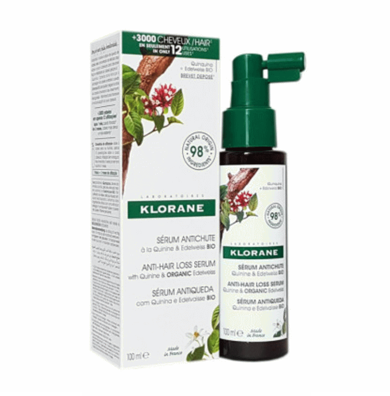 【クロラーヌ】アンチヘヤ―ロス セラム キニン&エーデルワイス 100ml 【KLORANE】SERUM ANTICHUTE A LA QUININE ET EDELWEISS 100ml