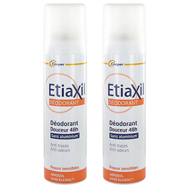 [エティアキシル] マイルド デオドラント スプレー 超敏感肌用 48時間 150ml 2本セット- [ETIAXIL] DEODRANT DOUCEUR SPRAY 48H SANS SELS D'ALUMINUM 150ml 2pc