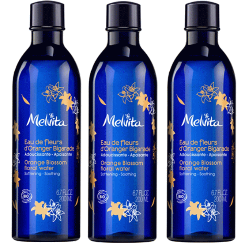 [メルヴィータ] フラワーウォーター リセットミスト オレンジブロッサム 200ml 3本セット [MELVITA] EAU DE FLEURS D'ORANGER 200ml 3pc 全ての肌