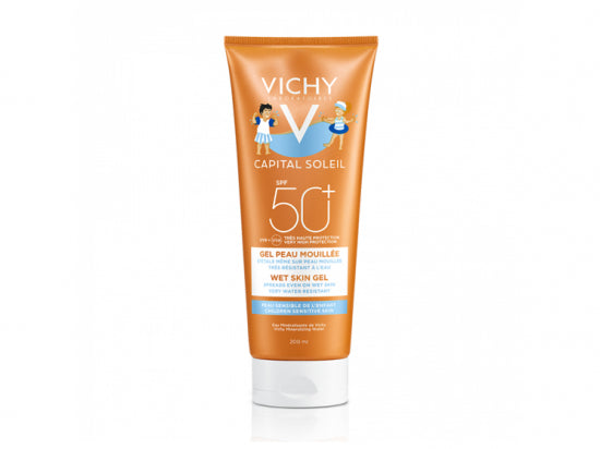 [ヴィシー] キャピタルソレイユ　キッズ　ジェル　SPF50+ 200ml [VICHY]CAPITAL SOLEIL GEL ENFANT PEAU MOUILLEE SPF50+