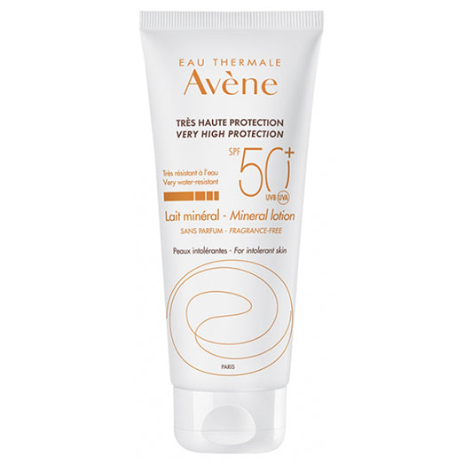 [アべンヌ] ミネラル ミルク SPF50+（ミネラル100％の日焼け止め,耐性のない肌を保護）100ml 【AVENE】LAIT MINERAL SPF50+ PEAUX INTOLERANTES