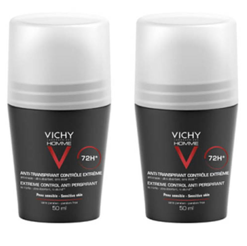 [ヴィシー] オム]72H 男性用デオドラント エクストリーム コントロール ロールオン 敏感肌用 2 x 50ml -[VICHY] DEODRANT HOMME CONTROL EXTREME DUO 50ml 2pc