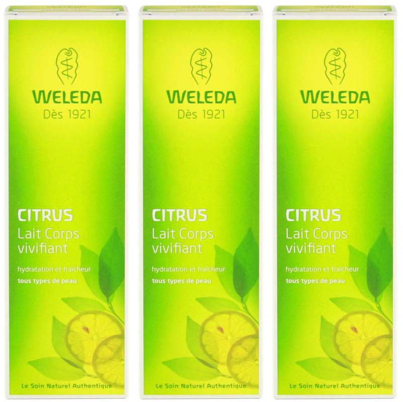 [ヴェレダ] シトラス ボディミルク 200ml 3本セット [WELEDA] LE LAIT CORPS VIVIFIANT AU CITRUS 200ml